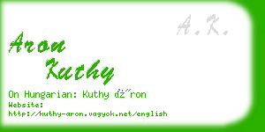 aron kuthy business card